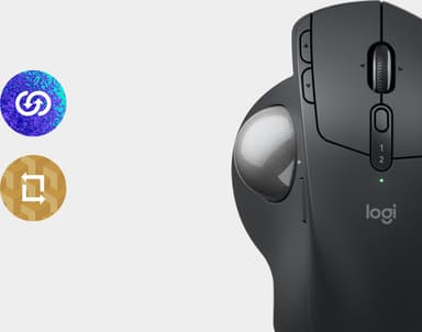Logitech MX Ergo S Advanced trådløs trackball-mus (sort)
