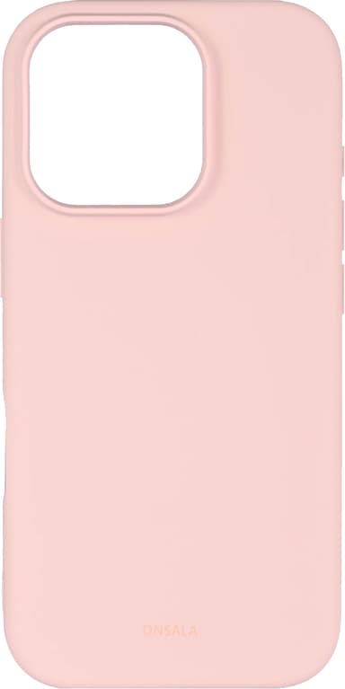 Onsala iPhone 16 Pro silikondeksel (krittrosa)