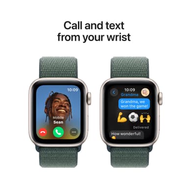 Apple Watch SE 2nd Gen 40mm GPS (Stjerneskinn Alu/Tjerngrønn sport loop)