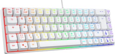 Next MX6 mini 65 RGB membran gamingtastatur (hvit)