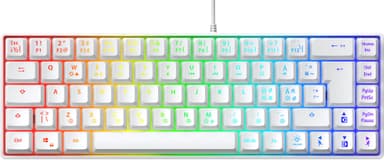 Next MX6 mini 65 RGB membran gamingtastatur (hvit)