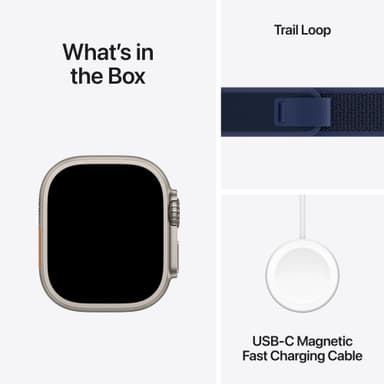 Apple Watch Ultra 2 49mm GPS+CEL (Naturlig Titan/Blå Trail Loop) M/L