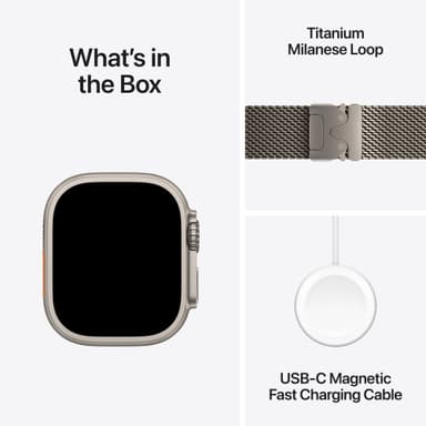Apple Watch Ultra 2 49mm GPS+CEL (Naturlig Titan/Naturlig Titan Milanese Loop) M
