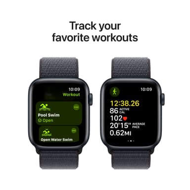 Apple Watch SE 2nd Gen 44mm LTE (Midnatt Alu/Blekk sport loop)