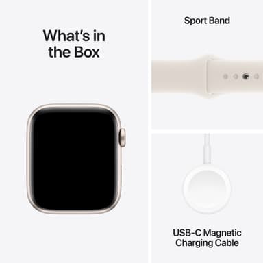 Apple Watch SE 2nd Gen 44mm GPS (Stjerneskinn Alu/Stjerneskinn sport band S/M)