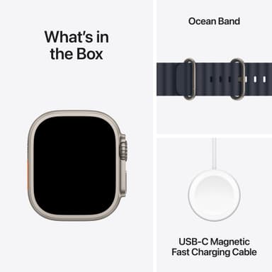 Apple Watch Ultra 2 49mm GPS+CEL (Naturlig Titan/Navy Ocean Band)