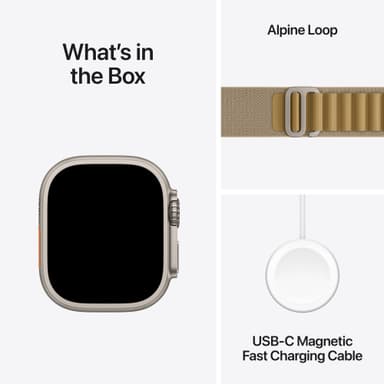 Apple Watch Ultra 2 49mm GPS+CEL (Naturlig Titan/Tan Alpine Loop) L