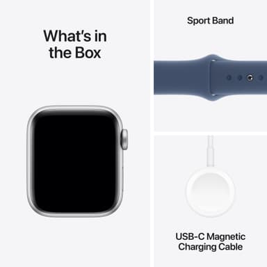 Apple Watch SE 2nd Gen 40mm LTE (Sølv Alu/Denim sport band S/M)