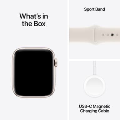 Apple Watch SE 2nd Gen 44mm GPS (Stjerneskinn Alu/Stjerneskinn sport band M/L)