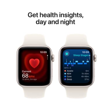 Apple Watch SE 2nd Gen 44mm GPS (Stjerneskinn Alu/Stjerneskinn sport band M/L)