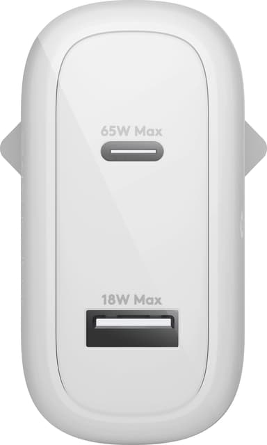 Dbramante1928 65W USB-C 18W USB-A vegglader (hvit)