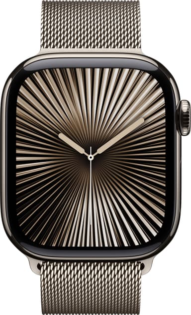 Apple Watch S10 46mm GPS+Cel (Naturlig Titan/Naturlig Milanese Loop) M/L