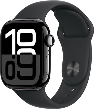 Apple Watch S10 46mm GPS (Sort Aluminium/sort Sport Band) M/L