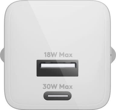 Dbramante1928 30W USB-C 18W USB-A vegglader (hvit)