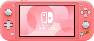 Nintendo Switch Lite gaming console (korall, med Animal Crossing)