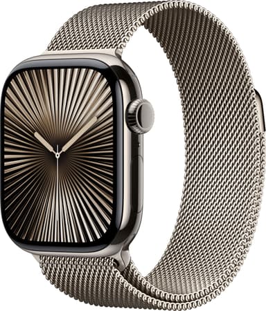 Apple Watch S10 46mm GPS+Cel (Naturlig Titan/Naturlig Milanese Loop) M/L