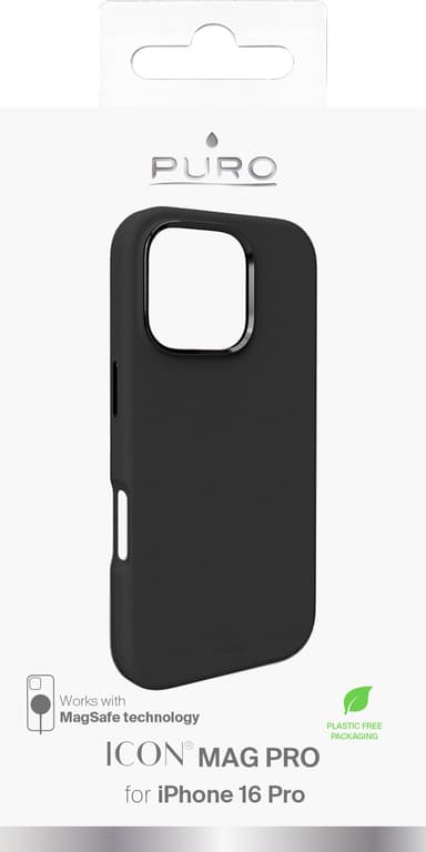 Puro Icon Mag Pro iPhone 16 Pro deksel (sort)