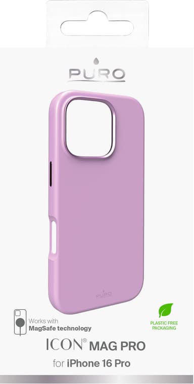 Puro Icon Mag Pro iPhone 16 Pro deksel (rosa)