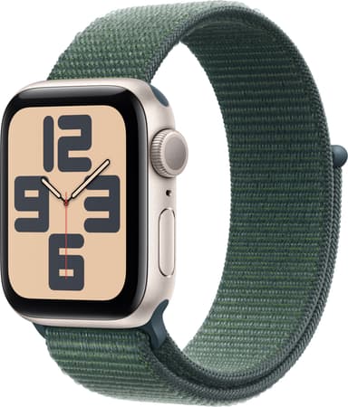 Apple Watch SE 2nd Gen 40mm GPS (Stjerneskinn Alu/Tjerngrønn sport loop)