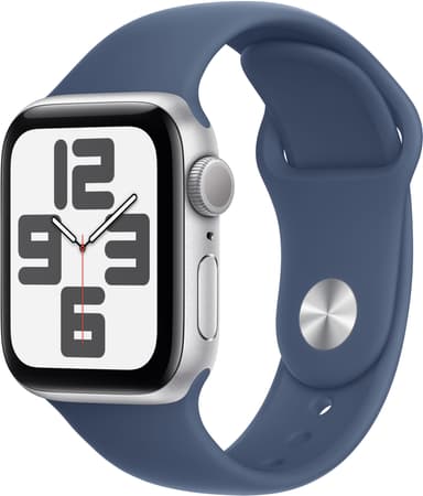 Apple Watch SE 2nd Gen 40mm LTE (Sølv Alu/Denim sport band M/L)