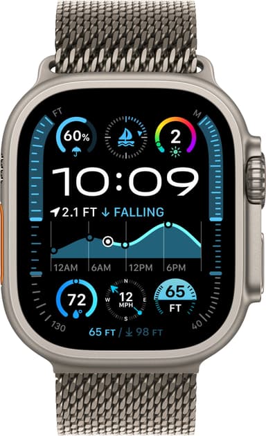 Apple Watch Ultra 2 49mm GPS+CEL (Naturlig Titan/Naturlig Titan Milanese Loop) L
