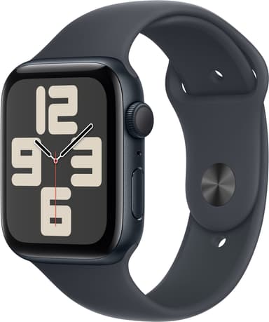 Apple Watch SE 2nd Gen 44mm GPS (Midnatt Alu/Midnatt sport band M/L)