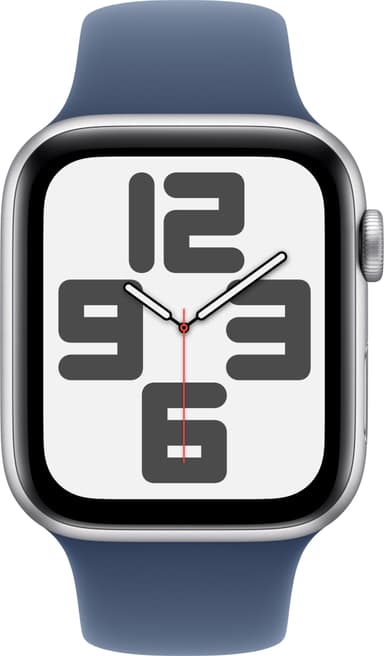 Apple Watch SE 2nd Gen 44mm GPS (Sølv Alu/Denim sport band S/M)