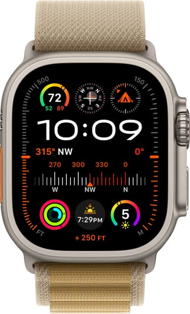 Apple Watch Ultra 2 49mm GPS+CEL (Naturlig Titan/Tan Alpine Loop) S