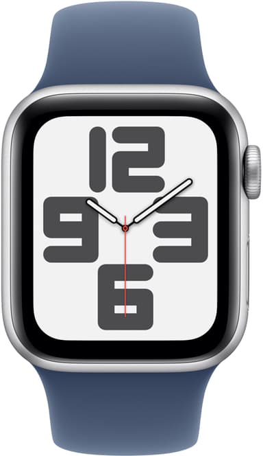 Apple Watch SE 2nd Gen 40mm GPS (Sølv Alu/Denim sport band S/M)