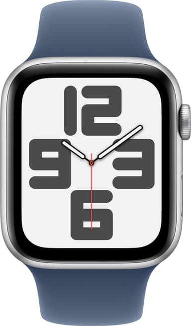 Apple Watch SE 2nd Gen 44mm GPS (Sølv Alu/Denim sport band M/L)