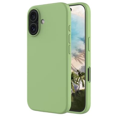 Liquid silikon deksel iPhone 16 - Matcha Green