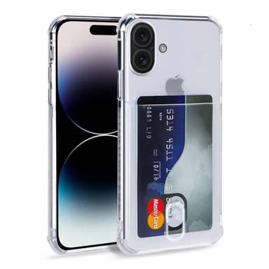 Silikondeksel med kortholder  iPhone 16 Plus