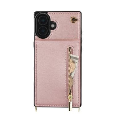 Zipper halskjede deksel iPhone 16 - Rose