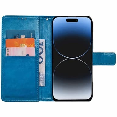 Lommebokdeksel 3-kort iPhone 16 - Lyseblå