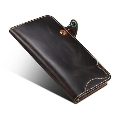 Denior mobildeksel lær iPhone 16 Pro - Svart