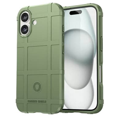 Rugged Shield deksel iPhone 16 - Grønn