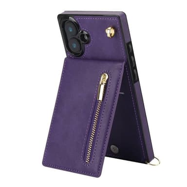 Zipper halskjede deksel iPhone 16 Plus - Lilla