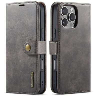 Mobil lommebok DG-Ming 2i1 iPhone 16 Pro - Grå