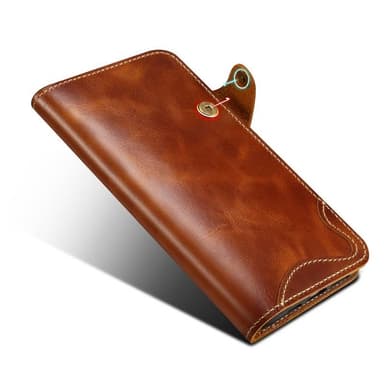 Denior mobildeksel lær iPhone 16 Plus - Brun