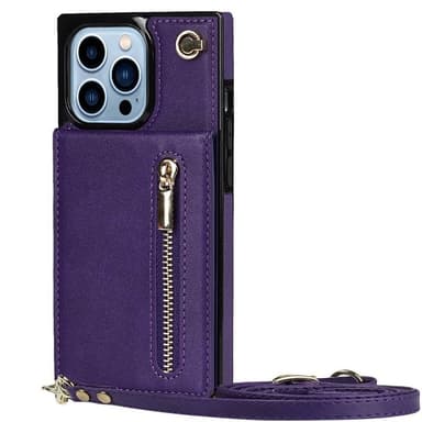 Zipper halskjede deksel iPhone 16 Pro - Lilla