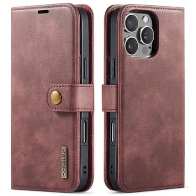 Mobil lommebok DG-Ming 2i1 iPhone 16 Pro Max - Rød