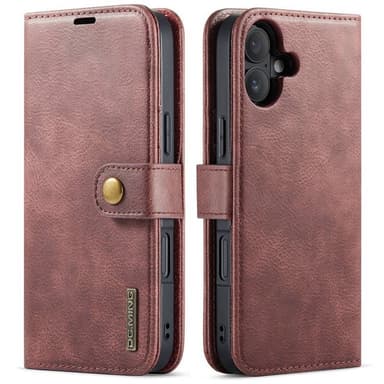 Mobil lommebok DG-Ming 2i1 iPhone 16 - Rød