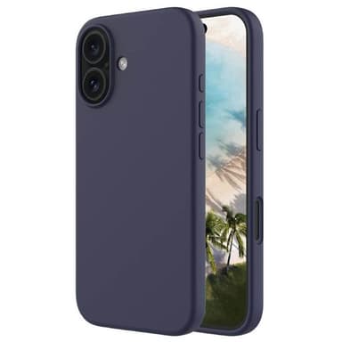Liquid silikon deksel iPhone 16 - Midnight Blue