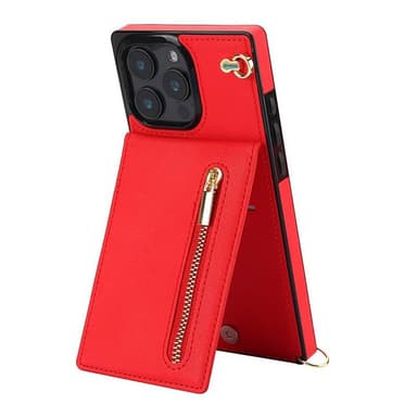 Zipper halskjede deksel iPhone 16 Pro Max - Rød