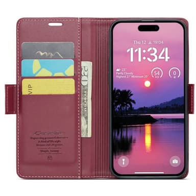 CaseMe mobildeksel 023 iPhone 16 Plus - Burgunder