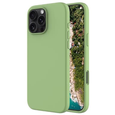 Liquid silikon deksel iPhone 16 Pro Max - Matcha Green