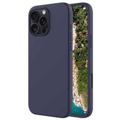 Liquid silikon deksel iPhone 16 Pro Max - Midnight Blue