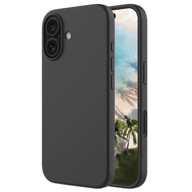 Liquid silikon deksel iPhone 16 Plus - Onyx Black