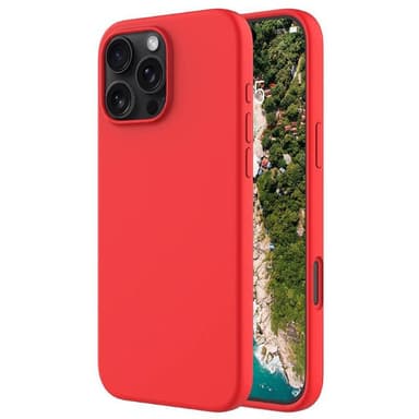 Liquid silikon deksel iPhone 16 Pro - China Red