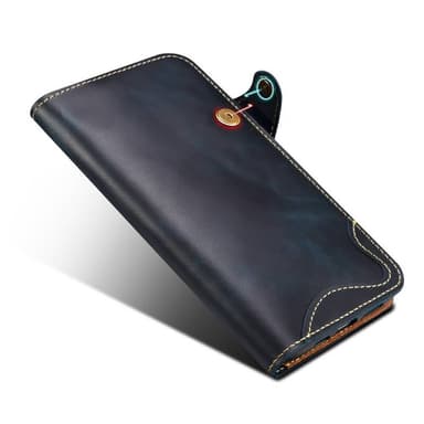 Denior mobildeksel lær iPhone 16 Pro Max - Blå